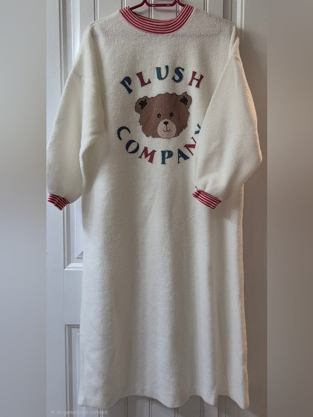 Womens Vintage Plush Company Teddy Bear Nightgown Size Medium